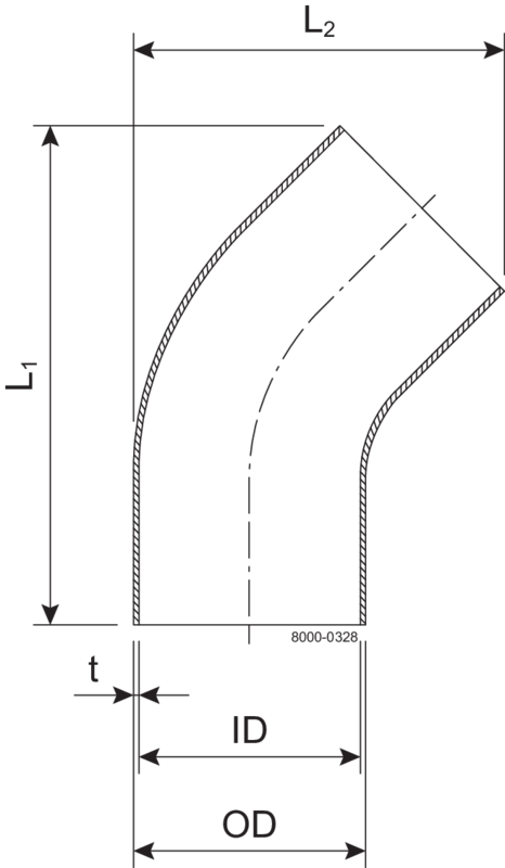 BEND-45 25.4-POL-316L