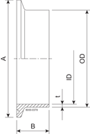 FERRULE KK DN15 HSF0 1.4307