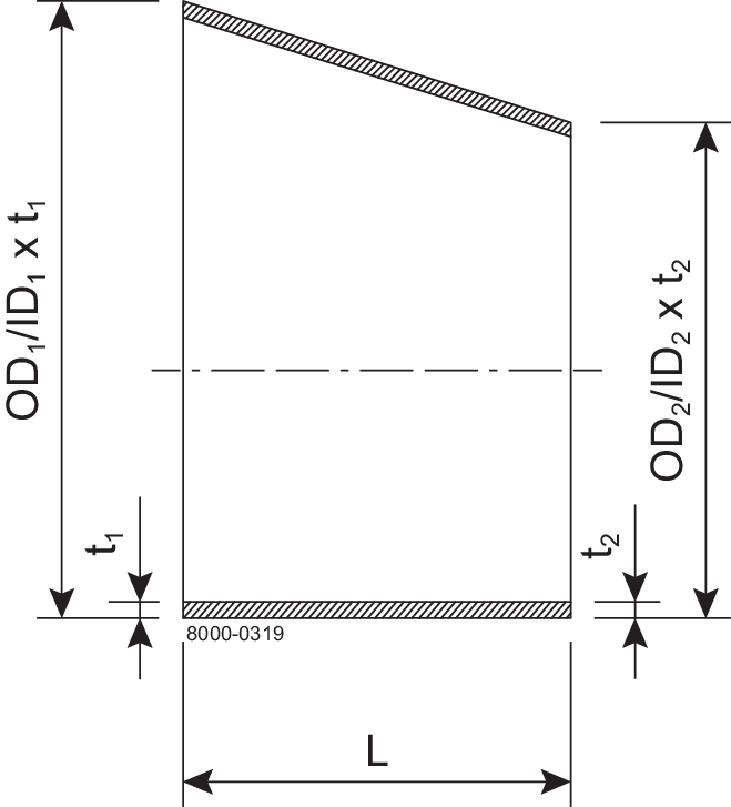 RED ECC 101.6x38.1 R/P 316L