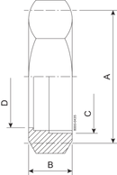 NUT (HEXAGON) IDF 51-304