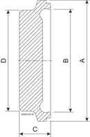 BLIND BNKS DN40 H3 1.4404