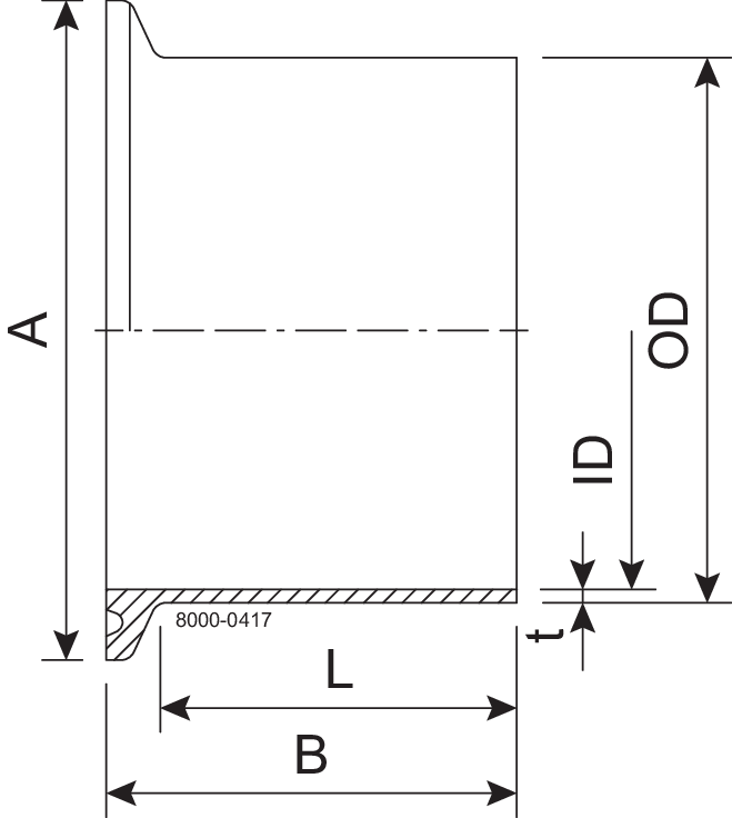 FERRULE KL DN100 H3 1.4404