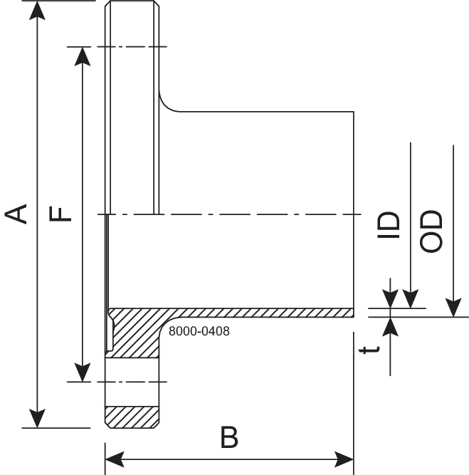 FLANGE BF DN65 H3 1.4404