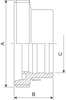 MALE C DN50 HSF0 1.4307
