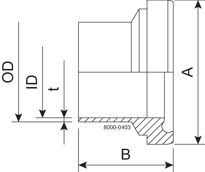 LINER BS DN50 H3 1.4307