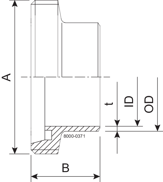 MALE LONG DN32 B 1.4301