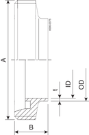 MALE SHORT DN25 ID=1.6 1.4404