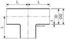 TEE EQUAL DN20 HSF3 1.4404