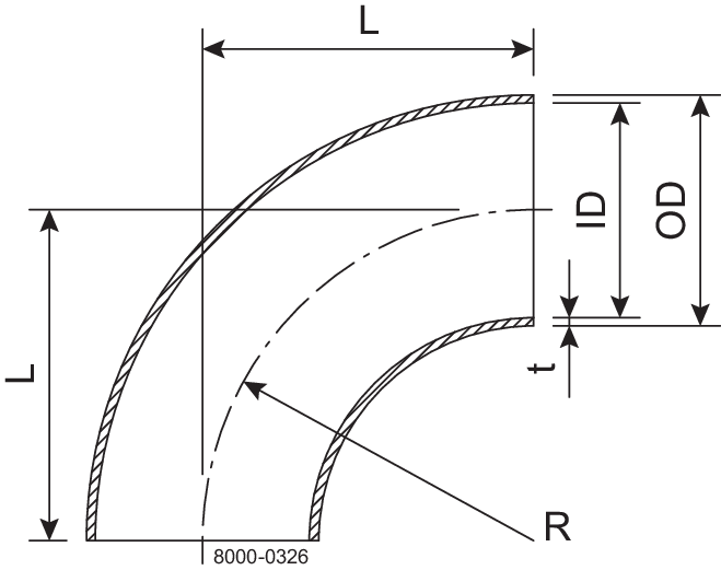 BEND 90 DEG. W 51MM 316L