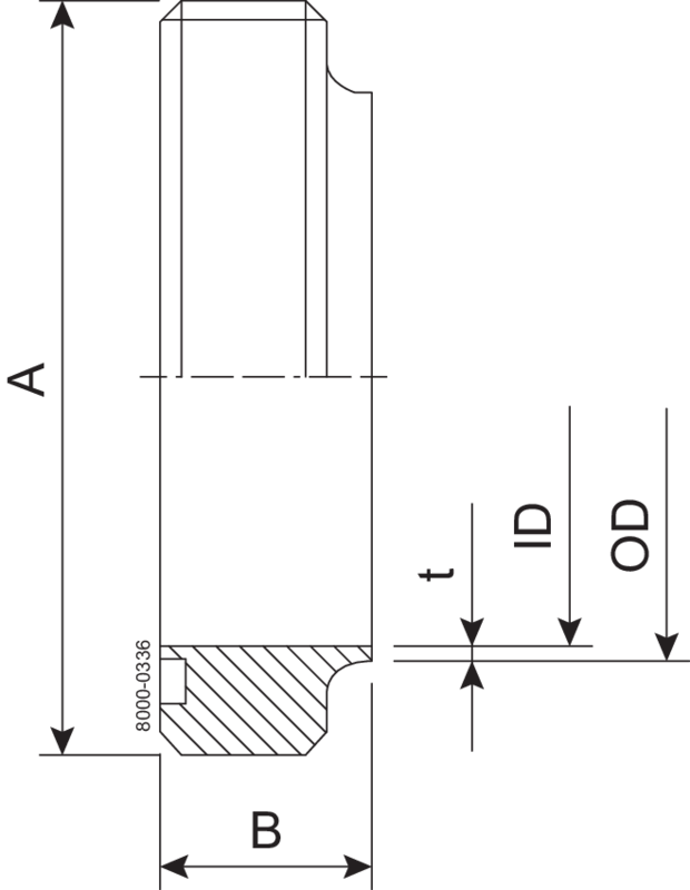 MALE PART SMS 101.6-316L
