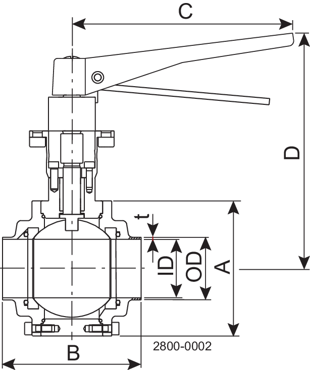 BALL VALVE SBV-ISO38-C/C-