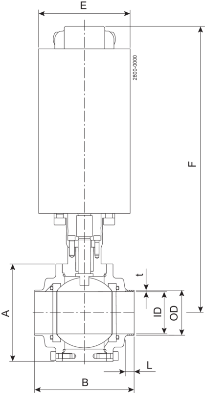 BALL VALVE SBV-ISO51-W/W-NC