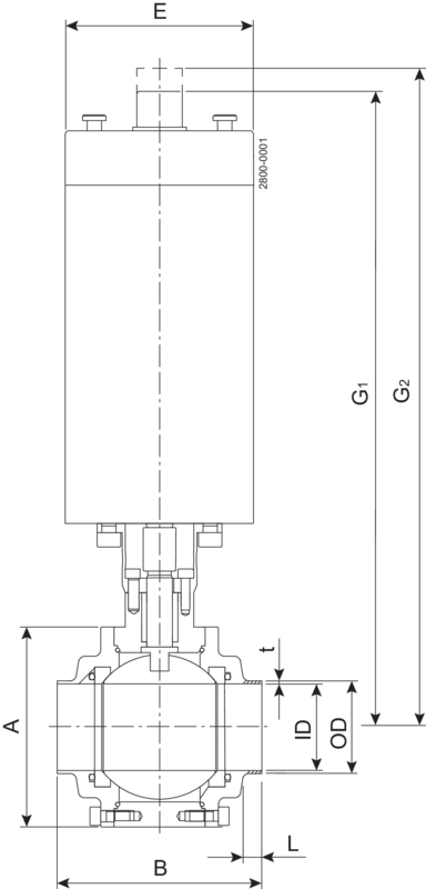 BALL VALVE SBV-ISO25-CL/CL-NO