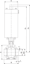 BALL VALVE SBV-ISO25-SMS/SMS