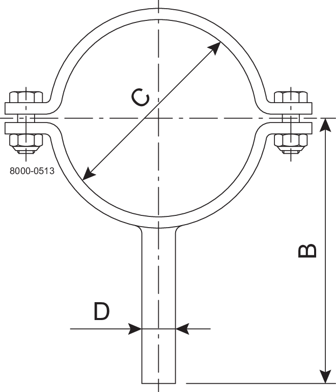 PIPE SUPPORT DN125-SB-304