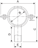 PIPE SUPPORT DN80X90-304