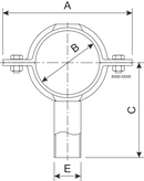 PIPE SUPPORT ISO 76.1X90-304
