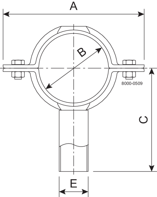 PIPE SUPPORT ISO 76.1X90-304